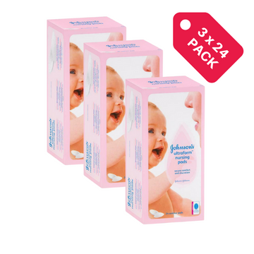 3 x Johnson's Ultraform Nursing Pads (24 Pack)